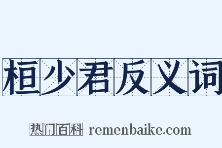 桓少君反义词是什么意思的图片